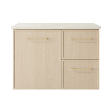 Hamilton 750mm Wall Hung Single Vanity with Solid Surface Countertop